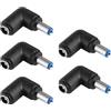 helpers lab Gomito a 90 gradi Adattatore per connettore di alimentazione CC 5.5mmx2.1mm Convertitore da spina maschio a femmina Jack accoppiatore per laptop Illuminazione a strisce per telecamera CCTV -5 PACK