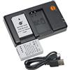 DSTE 2PCS EN-EL24 ENEL24 (1050mAh/7.2V) Batteria & Caricatore Compatibile per Nikon 1 J5