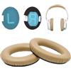 LEIBOCHAO Cuscinetti Auricolari di Ricambio Imbottiture per Bose, Cuscino compatibile con QuietComfort 15 QC15 QC25 QC2 QC35/ Ae2 Ae2i Ae2w Cuffie Over-Ear, Memory Foam Acustico e pelle Proteica