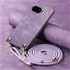 YANJIEER ESONG Cover per Google Pixel 9A Case con Cordino Cinturino,Custodia In Pelle Caso per Donna ragazze Con Tracolla Collana,Catena Laccio Case,Ultra Sottile Antiurto Shell Viola