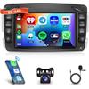 VECHTEL 2G+64G Autoradio Android 15 per Mercedes Benz C CLK G Classe W203 W209 W463 Viano Vito W639, 7'' Touchscreen Stereo Auto co Carplay Android Auto senza Fili GPS Wi-Fi Bluetooth FM RDS Camera