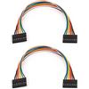 uxcell sourcingmap 2pz. passo 2,54 mm 8 Pin F/F femmina-femmina Basetta ponticello 20cm