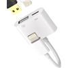 HOYULLI Adattatore Lightning A USB(2 in 1)per Apple Ricarica Jack Chiavetta Cavo OTG 3.0 Per IPhone 14 Cellulare Caricatore Per iPad USB-A Lettore Schede Tastiera Mouse Camera Memoria Trasferire Stick ip-USB