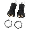 unknowns Presa Jack Audio da 2 Pezzi da 3,5 mm, Adattatore di Saldatura Audio per Montaggio su Pannello di Ingresso Presa Stereo AUX con Dadi