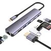 Newmight Hub USB C con Ethernet - Adattatore Newmight 7 in 1 da tipo C a HDMI con 1G Ethernet, 4K HDMI, 2 USB 3.0,100 W Power Delivery e lettore di schede SD/TF, per MacBook iPad Pro Dell Surface HP e altro