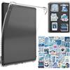 LEPGUYO Custodia Transparente Kindle 6 Pollici per 11ª Generazione 2024/2022 (RS23CV/C2V2L3), Retro Silicone Anti-Scratch, 50 Adesivi Regalo, Regalo per Amanti dei Libri