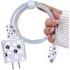 DiyGody Set di Cavi Protezioni Compatibile con iPhone, Protettivi per Caricabatterie USB-C con Modello di Fiore Bianco per Donne, Antigoccia Impedisce del Cavo Linee Dati, Anti-Rottura da Cane Gatto