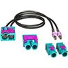 tomzz Audio 1500-001 Doppia presa Fakra (F) adattatore per antenna a doppia spina Fakra (M) o 2 x Fakra (M) spina variabile