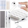 K&F CONCEPT Kit Pulizia Compatibile con AirPods 8 in 1 con Adesivi Sostitutivi/Panno Detergente / 5 Cotton Fiocchi- Set per la Pulizia Compatibile con AirPods Pro 1/2/3/4