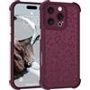 Nuxiady Cover per iPhone 16 Pro Max Sottile Silicone Custodia Antiurto Case Aesthetic Motivo Disegni Antigraffio Bumper Cover per iPhone 16 Pro Max, Leopardo-Rosa