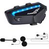 FreedConn FX - Cuffie Bluetooth per casco, interfono da 2 a 10 piloti, universale, sistema di comunicazione ultra sottile, senza fili, con condivisione musica, cancellazione del rumore, impermeabile