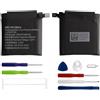 Duotipa 530mAh nuova batteria di ricambio HB572728EFW compatibile con Huawei Watch GT 3 Pro 46 mm ODN-B19, FRG-B19 con kit di strumenti di riparazione