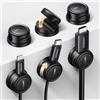 UGREEN 6 Pezzi Organizer Cavi Clip Magnetiche Girevoli a 360°Nero