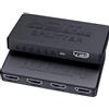OPAX51 Duplicatore Splitter Replicatore di segnale da 1 a 4 HDMI 4K 1 Ingresso 4 Uscite Attivo con Cavo Alimentazione MicroUSB 1x4 Porte Supporta 3D HDCP Ideale per Gaming Formazione e vetrine 51CH048_