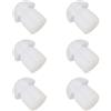 Jopto Auricolari di ricambio in gomma morbida a fungo auricolari compatibili con Motorola Baofeng Yaesu Walkie Talkie Covert Acoustic Air Tube Auricolare (6 pezzi, Bianco)