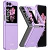FTRONGRT Cover per Samsung Galaxy Z Flip 7 FE/Samsung Galaxy Z Flip 6, Ultra Sottile, Antigraffio, Anticaduta, Custodia Protettiva Pieghevole per PC. Sogna Viola