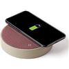 Lexon OSLO Energy - Stazione di ricarica wireless (Grigio chiaro/Rosa)