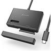Alxum USB C a NVMe M.2 e SATA HDD/SSD Enclosure, M.2 a SATA Adapter Supporto 10Gbps Trasferimento dati, Include 12V/2A Alimentazione