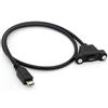 OpenII Cavo di prolunga Micro USB di tipo B maschio a femmina per Raspberry Pi, Arduino, Feather - Montaggio a pannello a vite - 50 cm