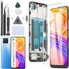 RongZy LCD Schermo per Realme 8 PRO RMX3081 Display di Ricambio Touch Screen Digitizer Parti di Riparazione per Realme 8 4G RMX3085 LCD Display con Strumenti(Nero con Cornice, 6.4)