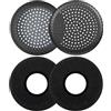 SOULWIT Cuscinetti Auricolari di Ricambio per Grado GS1000/GS1000i/GS1000e/GS2000e/PS1000/PS1000e Cuffie, Cuscinetti Auricolari con Ecopelle più Morbida e Schiuma ad Alta Densità-Nero