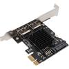 Annadue Scheda Adattatore PCIE a eSATA, 2 Porte eSATA 6.0Gbps con Alimentazione, Ingresso USB 2.0 9PIN e Alimentazione SATA 15PIN, Scheda di Espansione per PC