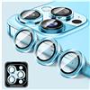 Kucheed Proteggi Obiettivo Della Fotocamera Compatibile con per iPhone 15 Pro/15 Pro Max, Proteggi Schermo per Fotocamera in Vetro Temperato HD, Anelli Singoli in Metallo con Allineamento Automatico