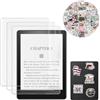 KIRZAX 3 Pezzi Pellicola Protettiva per Kindle Paperwhite 7 Pollici 2024 & Kindle Colorsoft Signature Edition, opaca anti-riflesso PET Premium, 50 Adesivi di lettura retrò Regalati