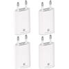 Wicked Chili 4X PRO Series Power Adapter USB Adapter Compatibile con Apple iPhone, Samsung Galaxy/Mobile Phone Charger, Smartphone Power Plug (1A, 5V) Bianco