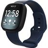 Shieranlee Versa 3 Cinturino,Morbida Sportivo Cinturino in Silicone per Donna Uomo Compatibile con Fitbit Versa 3 / Fitbit Sense - Non per Versa/Versa 2