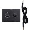 Jevina Selettore audio a 4 porte, interruttore AUX stereo da 3,5 mm, 4 ingressi 1 uscita/1 ingresso 4 uscite, scatola interruttore nero