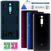 Eonpam Scocca Vetro Posteriore Sostituzione per Xiaomi Mi 9T / 9T PRO Originale Back Cover Coperchio Copribatteria + Kit di Riparazione(Nero)