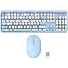 Mobility Lab ML313887 - Tastiera Combo + Mouse Wireless Pure Color - FR AZERTY, tasti piatti e reattivi, design compatto, scorciatoie, tastierino numerico, Compatibilità Windows - Blu