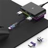 MOSHOU Stazione di ricarica magnetica per mouse wireless Logitech MX Master 3S,G PRO X SUPERLIGHT 2,G502 X PLUS,Razer Viper V3 Pro,Dock di ricarica RGB per mouse compatibile con porte Type-C e Micro USB