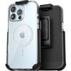 Encased Custodia magnetica progettata per iPhone 16 Pro Max Custodia con clip da cintura, compatibile con MagSafe (trasparente)