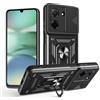 YANJIEER ESONG Cover Antiurto per Xiaomi Redmi A5 4G 173, Custodia Armor Protettiva di Grado Militare, Scorrevole Fotocamera Proteggi, Magnetica Anello Supporto,Hard PC&TPU Bumper Case Nero