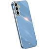 RankOne La Custodia del Telefono è Adatta per Samsung Galaxy A34 5G (6.6 Inches), Case per Cellulare in Silicone con Telaio Galvanico - Blu navy