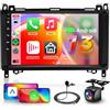 Hodozzy 【8 Nucleo 4+64G】Hodozzy Carplay Autoradio per Mercedes Benz B200 W245 W169 W245 W639 Sprinter Vito Viano, 9 Pollici Touchcreen Stereo Auto Bluetooth Vivavoce con WiFi/GPS/RDS/FM/DSP