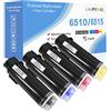 LAIPENG Cartucce Toner Compatibili 4 Colori (BK C M Y) Le più Alte Capacità di 5500 Pagine Nero e 4300 CMY per Xerox Phaser 6510 6510V/N 6510V/DN 6510V/DNI, WorkCentre 6515 6515V/N 6515V/DN 6515V/DNI