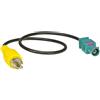 tomzz Audio 1500-043 Adattatore per telecamera posteriore Da spina Fakra (M) a spina Cinch RCA (M) per ingresso video Adattatore antenna