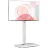FITUEYES Supporto TV da Pavimento per 27-65 Pollici, Girevole e Altezza Regolabile Porta TV da Terra con Ferro Base, Max VESA 400x400mm