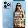 Blackview Wave 9C 4G AI Smartphone Offerte, 6,56'' 600nits Schermo, 12GB+128GB(2TB Esterna), 3 Assistenti Intelligenti IA, 13MP+8MP, 3 Slot per Schede, Android 15 DUAL SIM Cellulare Libero, GPS Blu
