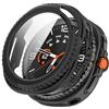 FTRONGRT Cover Compatibile con Samsung Galaxy Watch 8 Classic, PC + Pellicola Temperata Tutto Compreso Antigraffio Custodia Protettiva.Nero