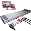 Mukiya Docking station per laptop USB-C, hub 7 in 1 con HDMI 4K, 2 USB 3.1, 100 W PD, dock universale per MacBook Pro/Air/Dell/HP/Surface/Lenovo