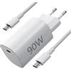 Ruilezyo Caricabatterie USB C da 90 W per Xiaomi 15 Ultra 15T Poco X7 F7 Pro, 90 W GaN Turbo Hyper Charger Caricatore rapido per Xiaomi 15T Pro 14 Ultra Redmi Note 14 13 12Pro Pad 7 Poco F7 Alimentatore