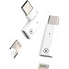 HOYULLI Adattatore USB C maschio a Lightning femmina per Apple Pencil(2 Pack) per iPhone Certificato MFI Charge Adapter per iPad Tipo C Caricatore Convertitore Generazione 1st Generazione Penna Connettore
