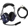 Socobeta Cuffie Aviazione Generale Cuffie Pilota con Riduzione del Rumore 24dB, Audio a Due Canali, Compatibili con Jack da 3,5 mm