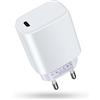 Vedfoad Adattatore USB C da 20 W, adattatore USB C per Samsung Galaxy A16 5G/A55/A15/A35/A54/A14 5G/A34/S25/S24/S23/S21, iPhone 16/15 Pro, PD 3.0 USB C, caricatore rapido USB C