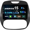BXLIYER [6GB+128GB] Android 15 IPS Autoradio Per Renault Kaptur Captur (2014-2019) - Senza fili CarPlay/Android Auto - LED Camera + MIC - DAB Fast-boot Volante 360-Camera WIFI DSP - 2 Din 9 Pollici