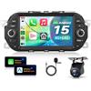 VECHTEL 4G+64G Autoradio Android 15 per FIAT TIPO EGEA 2015-2017, 7 Pollice HD Schermo Tactile Auto Radio co Carplay Android Auto senza Fili GPS Wi-Fi USB Tipo-C Bluetooth Radio FM RDS Retrocamera